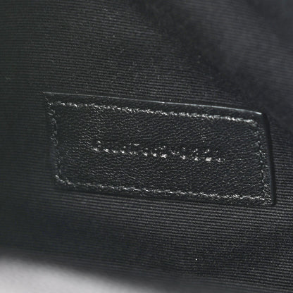 Saint Laurent Grain De Poudre Matelasse Chevron Monogram Envelope Clutch Black 8 of 10