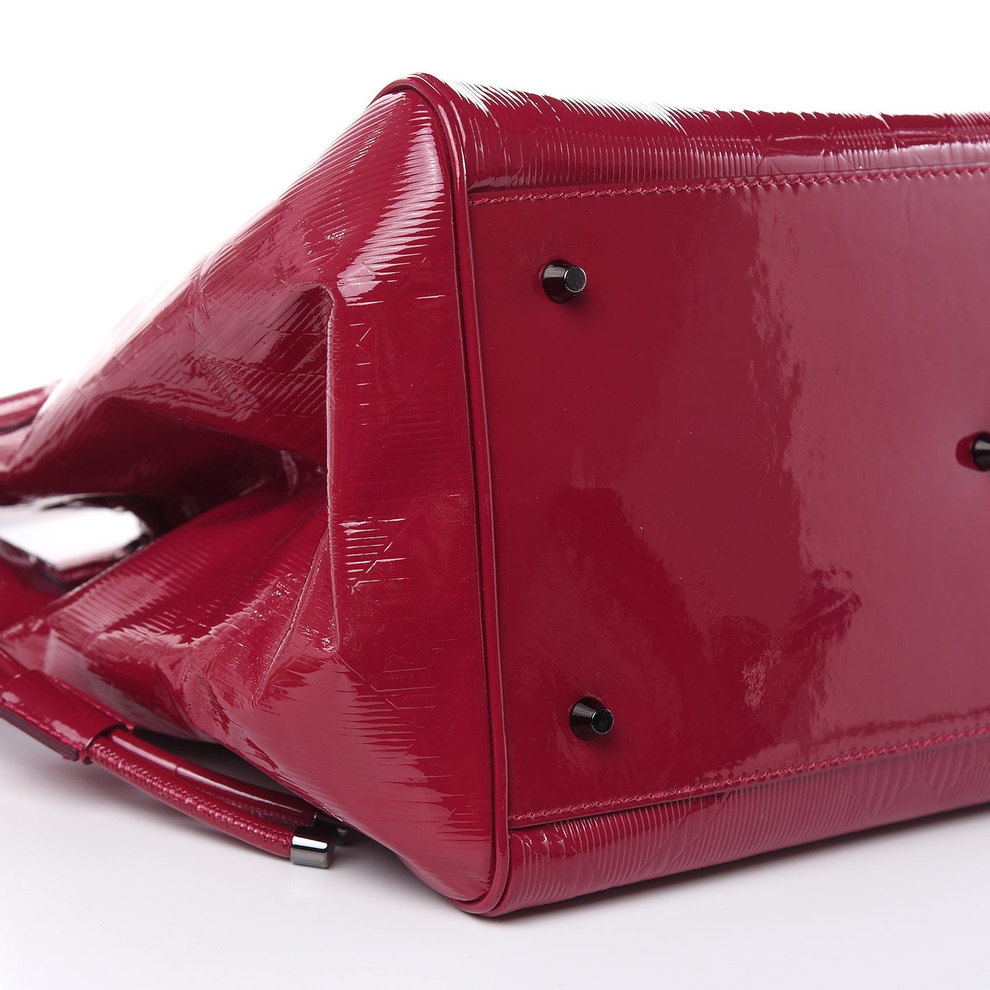 Patent Check Embossed Bilmore Tote Raspberry Sorbet