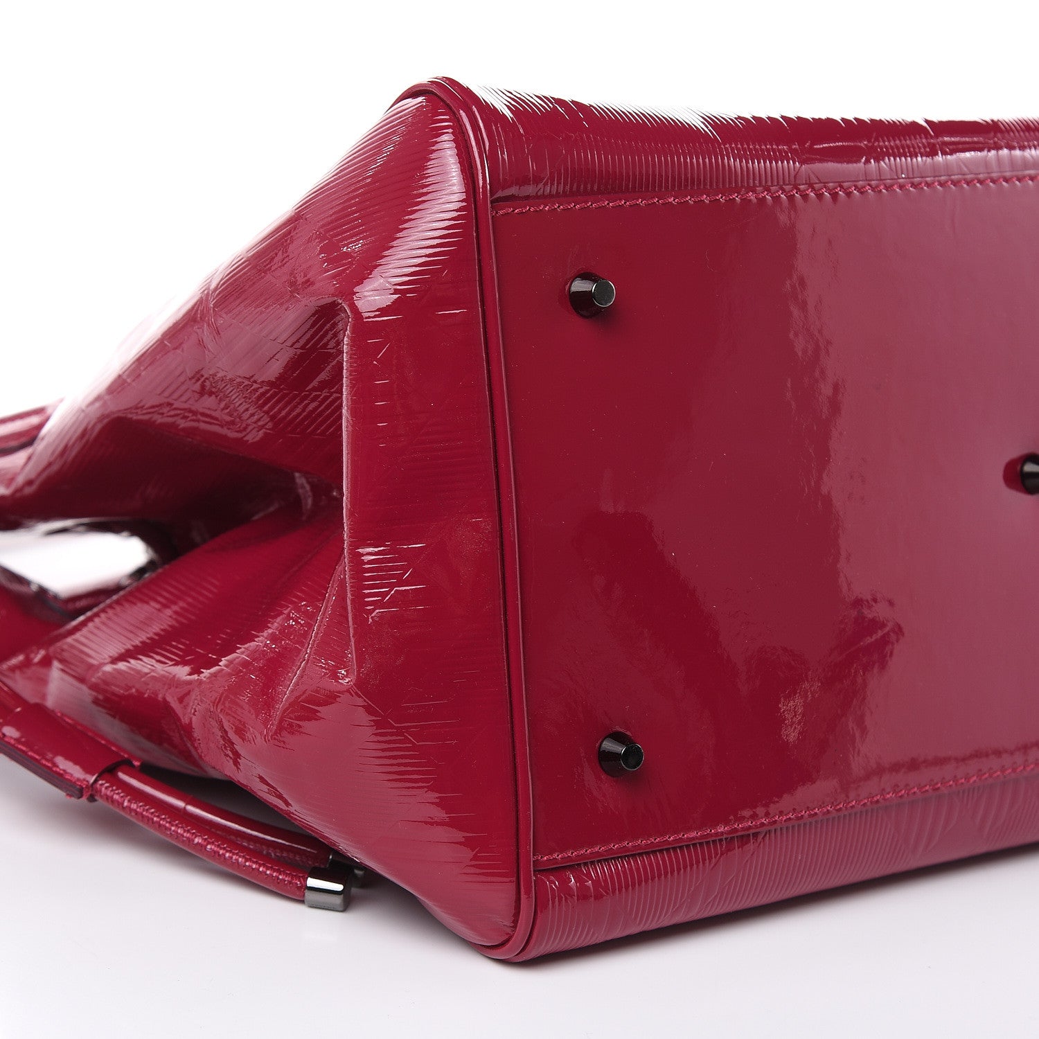 Burberry Patent Check Embossed Bilmore Tote Raspberry Sorbet 8 of 9