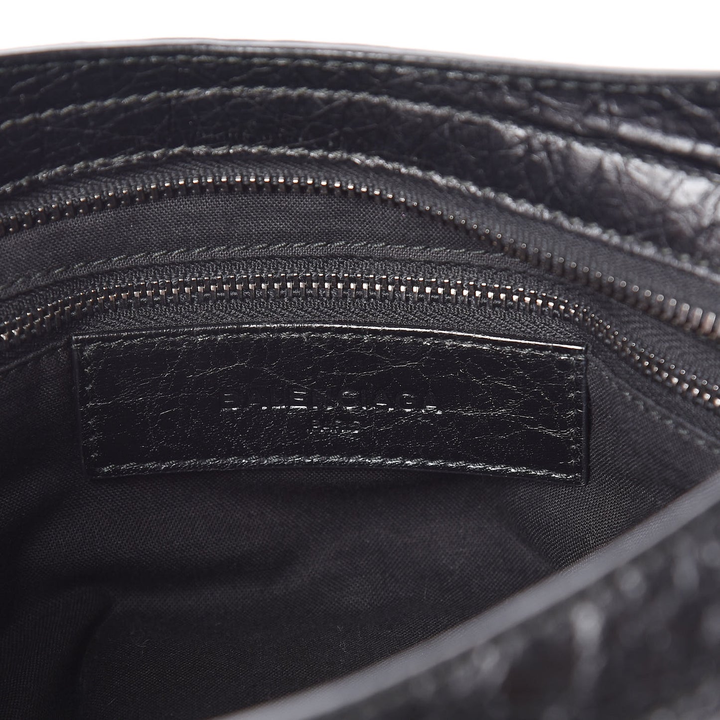 Chevre Silver Metallic Edge Hardware S City Black