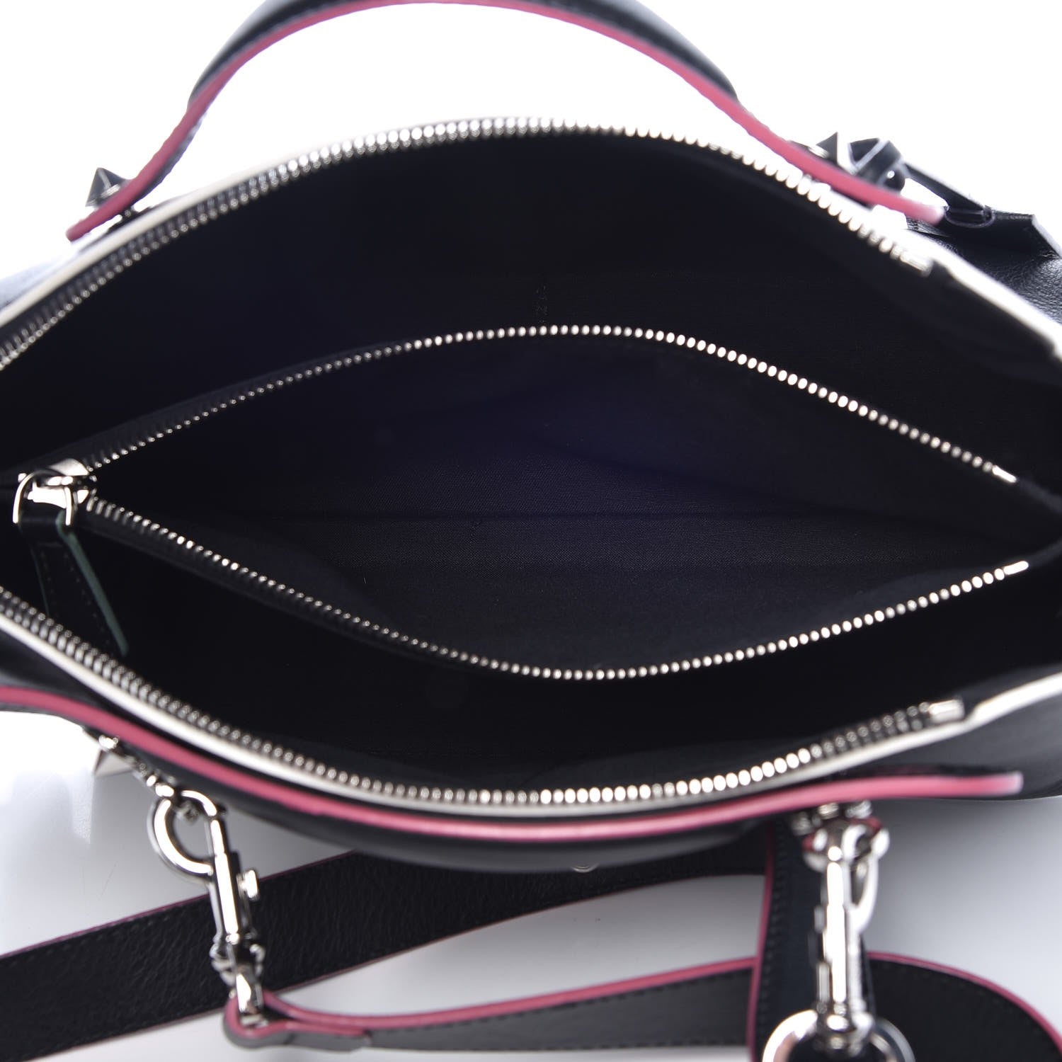 Fendi Vitello Dolce Croc Tail Studded Medium By The Way Boston Bag Black Multicolor 7 of 10