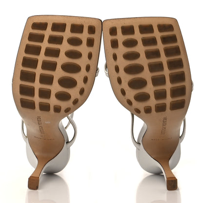 Bottega Veneta Lambskin Stretch Multi Strap 90mm Sandals 37 Optic White 6 of 7