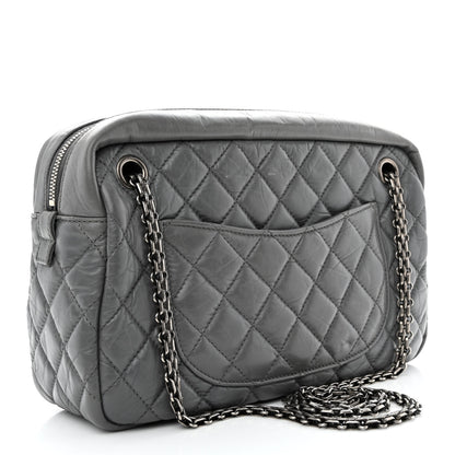 Chanel Aged Calfskin Quilted Medium Reissue Camera Case Grey 3 of 11