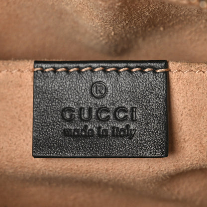 Gucci Calfskin Matelasse Mini GG Marmont Chain Shoulder Bag Black 6 of 10