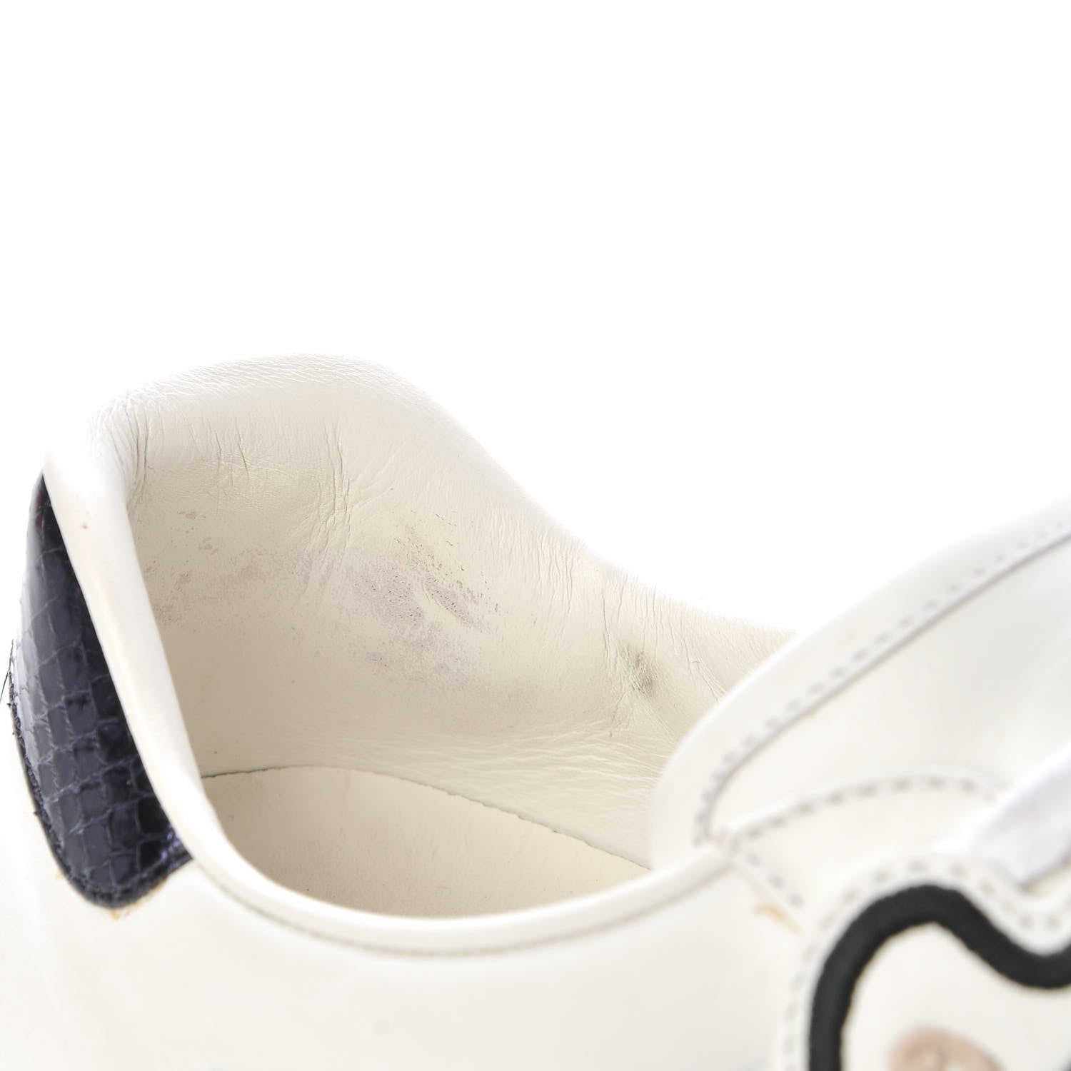 Gucci Calfskin Ayers Web UFO Dragon Embroidered Mens Ace Sneakers 9 White 12 of 13