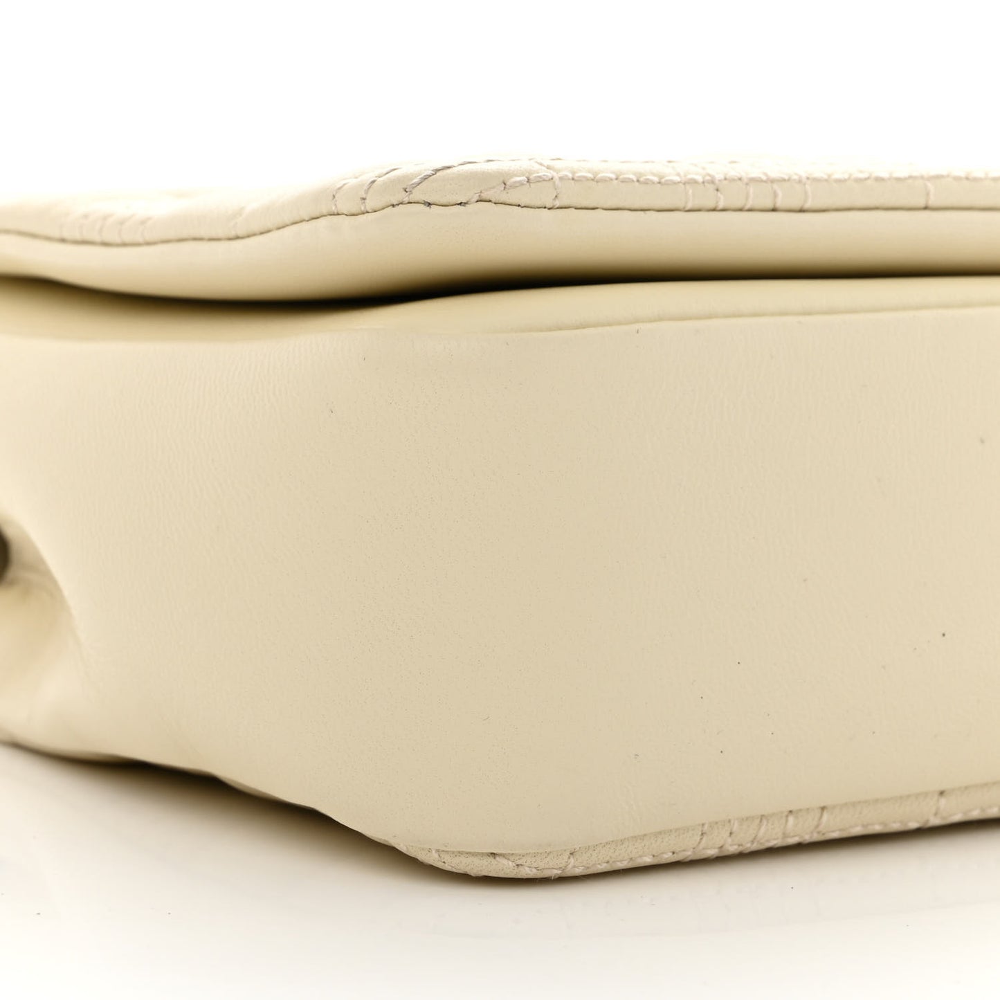 Lambskin Quilted Small Lola Bag Pale Vanille