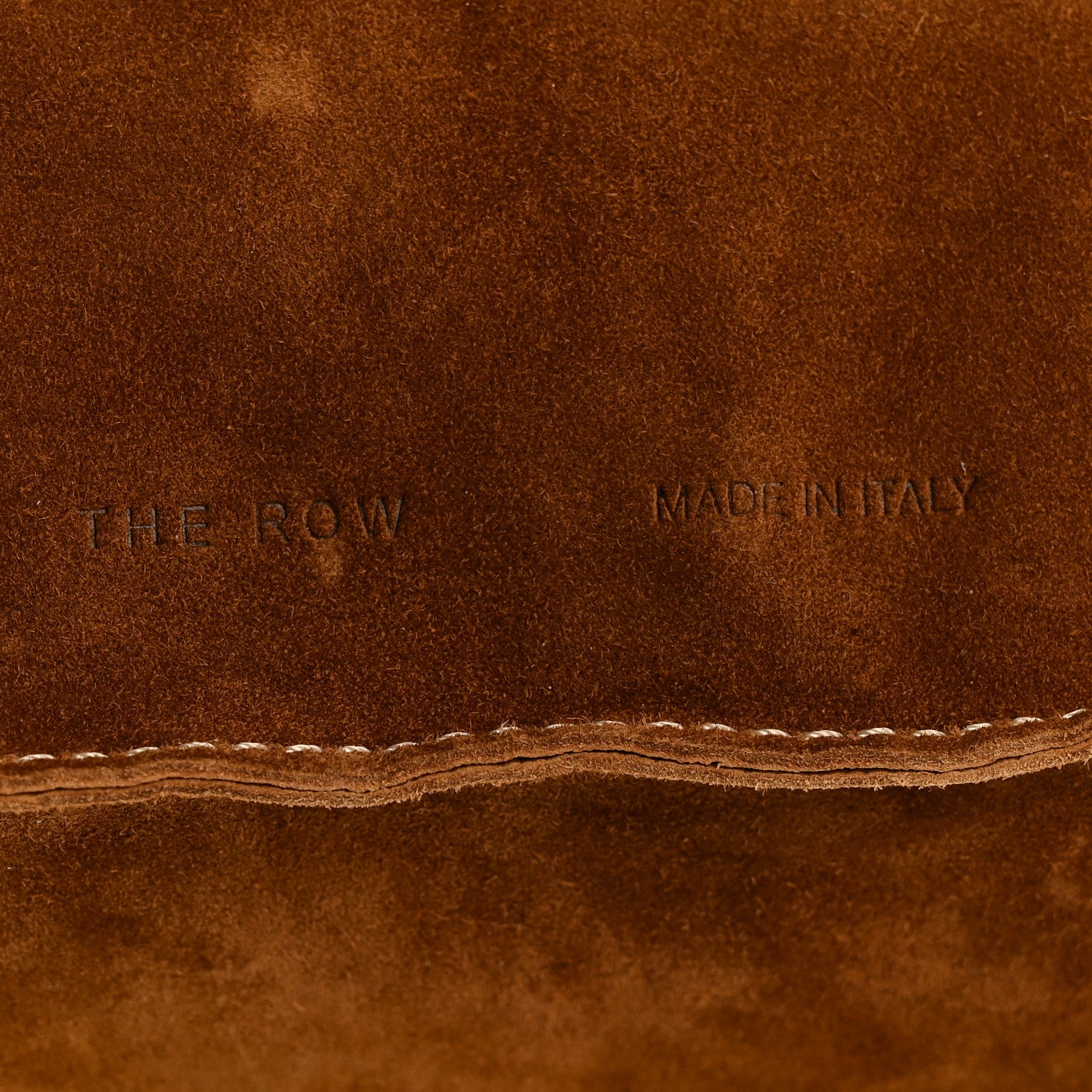 The Row Suede Small Bindle Bag Bistre Ecru 6 of 9