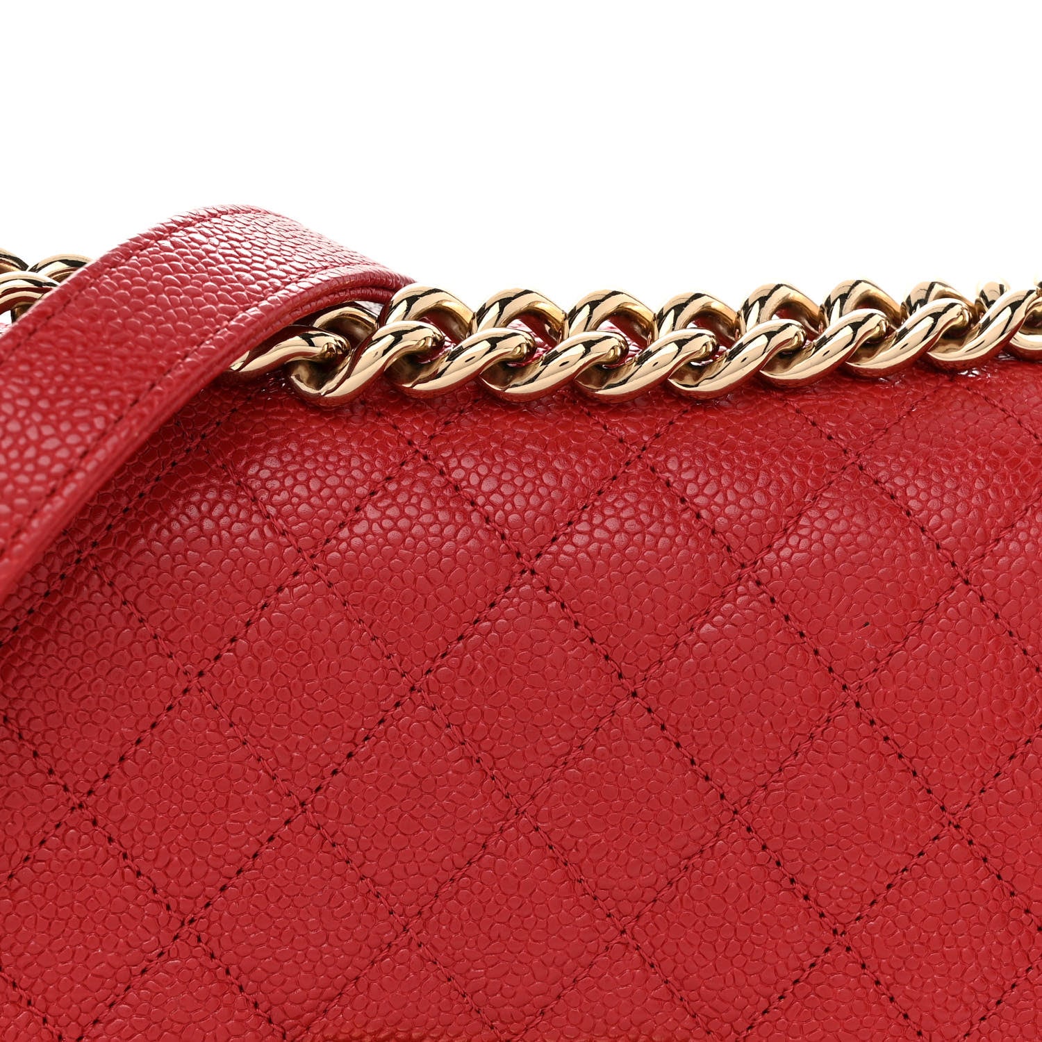 Chanel Caviar Quilted Small Boy Flap Red 8 of 10