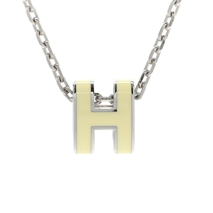 Hermes Palladium Mini Pop H Pendant Necklace Jaune Soufre Pale 4 of 8