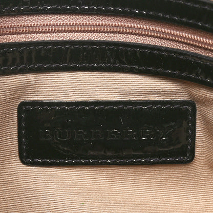 Burberry Nova Check Patent Small Chester Bowling Bag Black 6 of 10