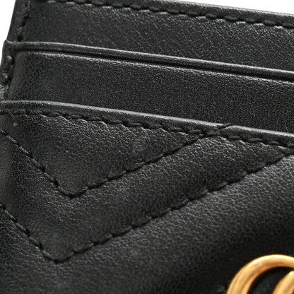 Gucci Calfskin Matelasse GG Marmont Card Holder Black 5 of 9