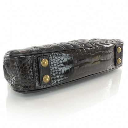 Louis Vuitton Alligator Vienna Sac Fermoir MM Black 4 of 7