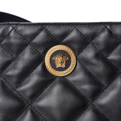 Versace Nappa Quilted Icon Shoulder Bag Black 7 of 9