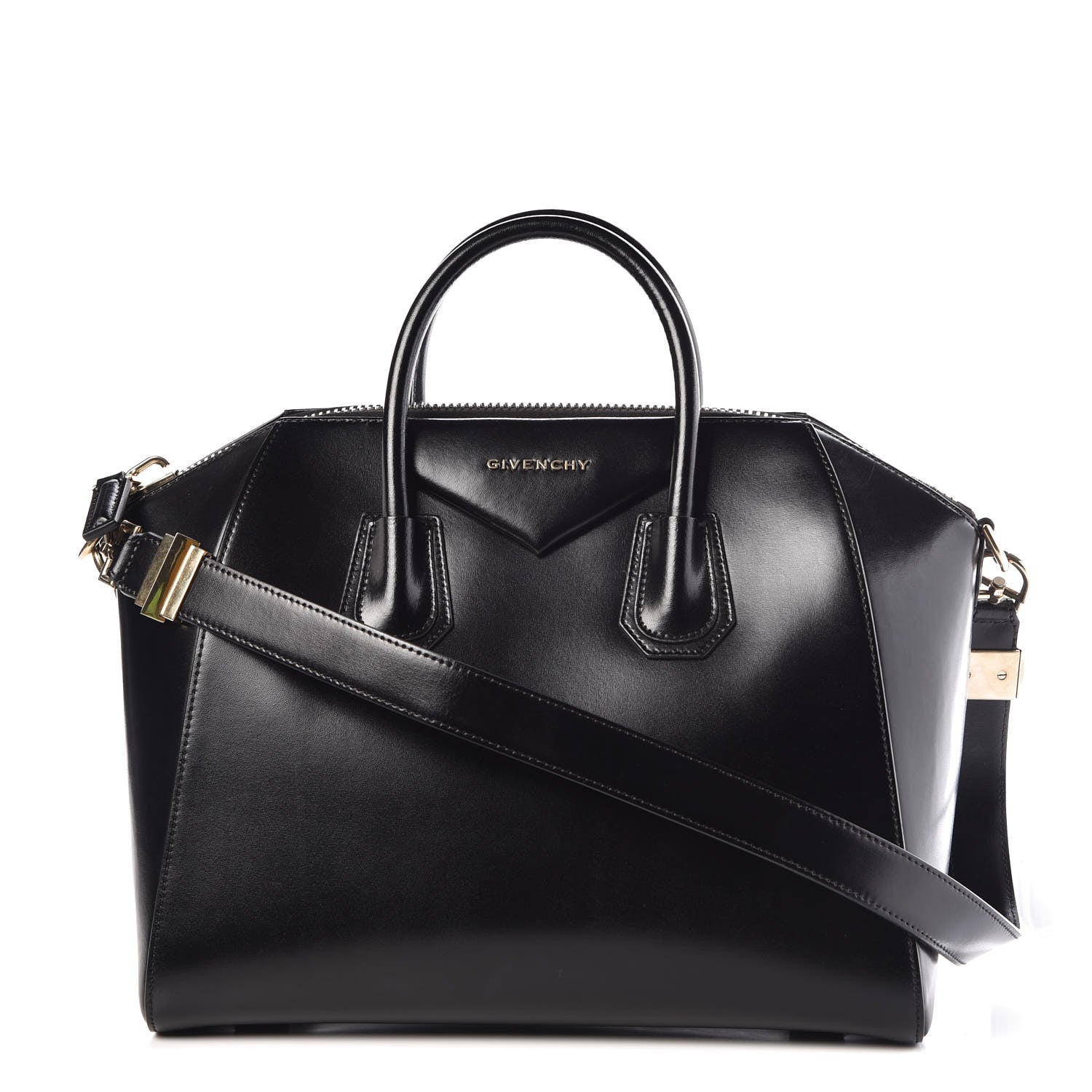 Givenchy Shiny Lord Calfskin Medium Antigona Black 1 of 10