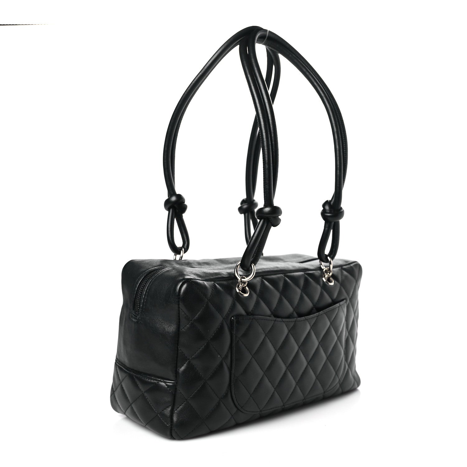 Chanel Calfskin Quilted Large Cambon Bowler Black 3 of 9