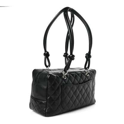 Chanel Calfskin Quilted Large Cambon Bowler Black 3 of 9