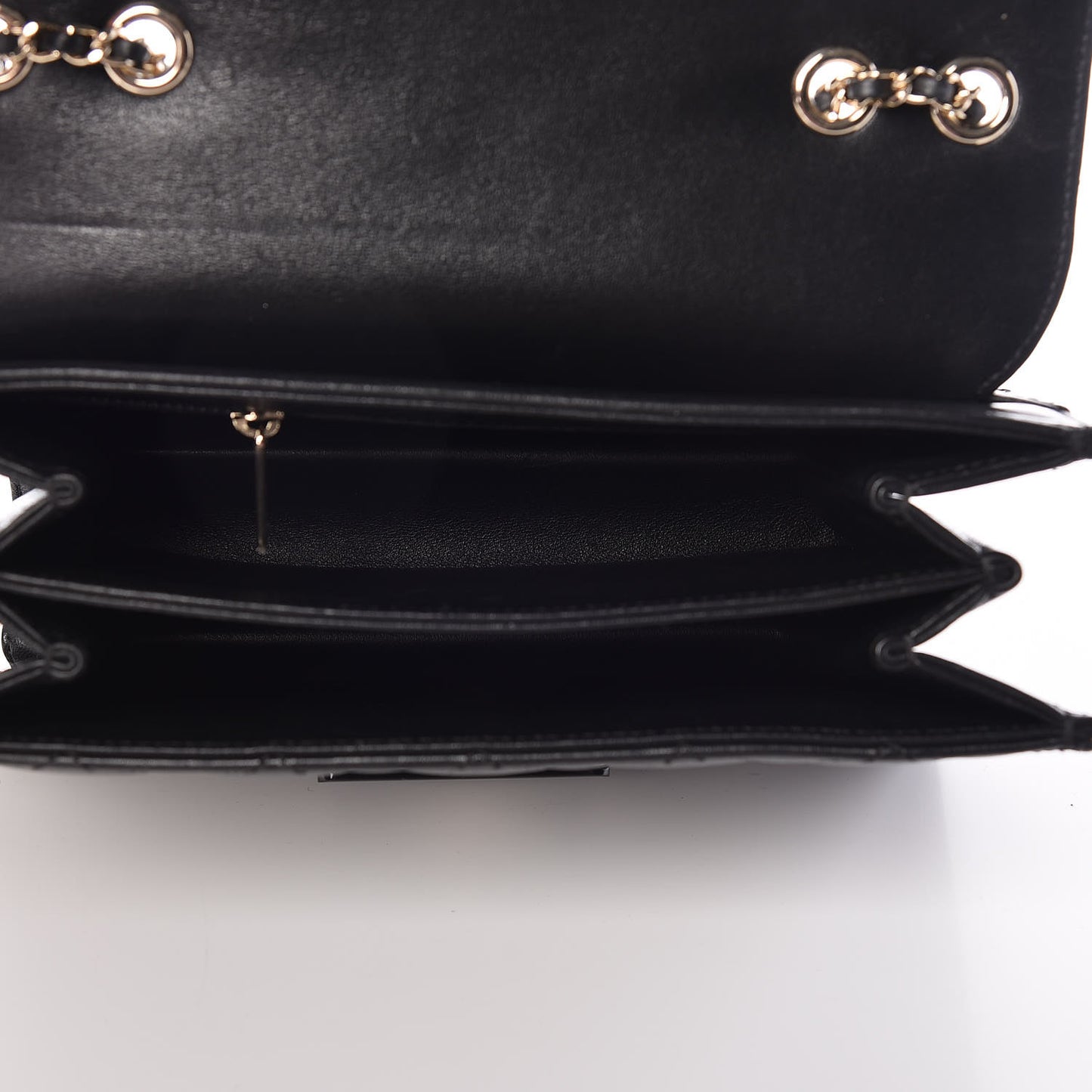 Sheepskin Quilted Beauty Lock Flap Black
