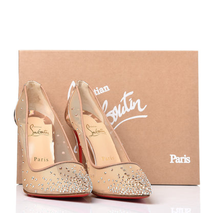 Christian Louboutin Crystal Strass Follies 100 Pumps 37.5 Nude 8 of 8