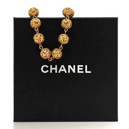 Chanel Metal CC Ball Chain Necklace Gold 5 of 5