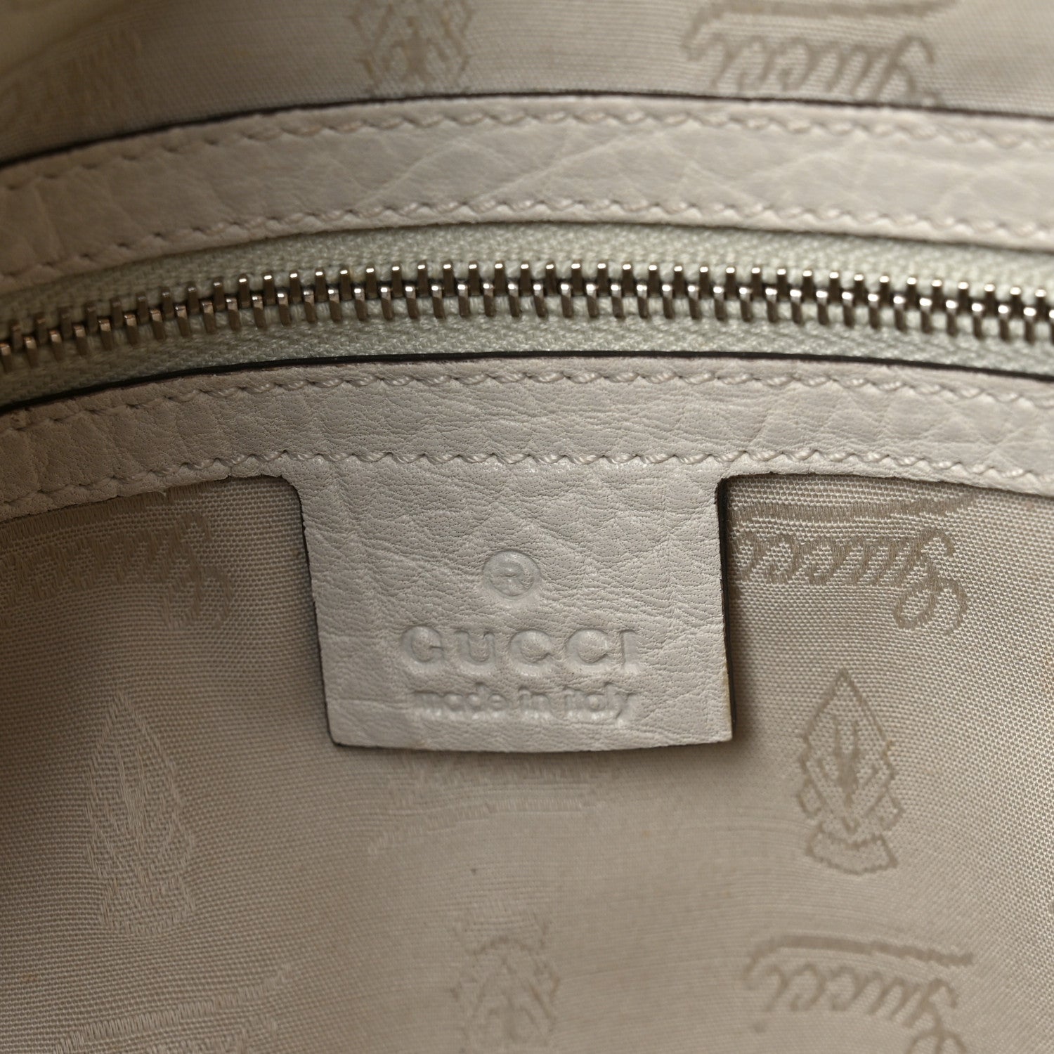 Gucci Monogram Medium Bamboo Bar Tote Off White 6 of 11