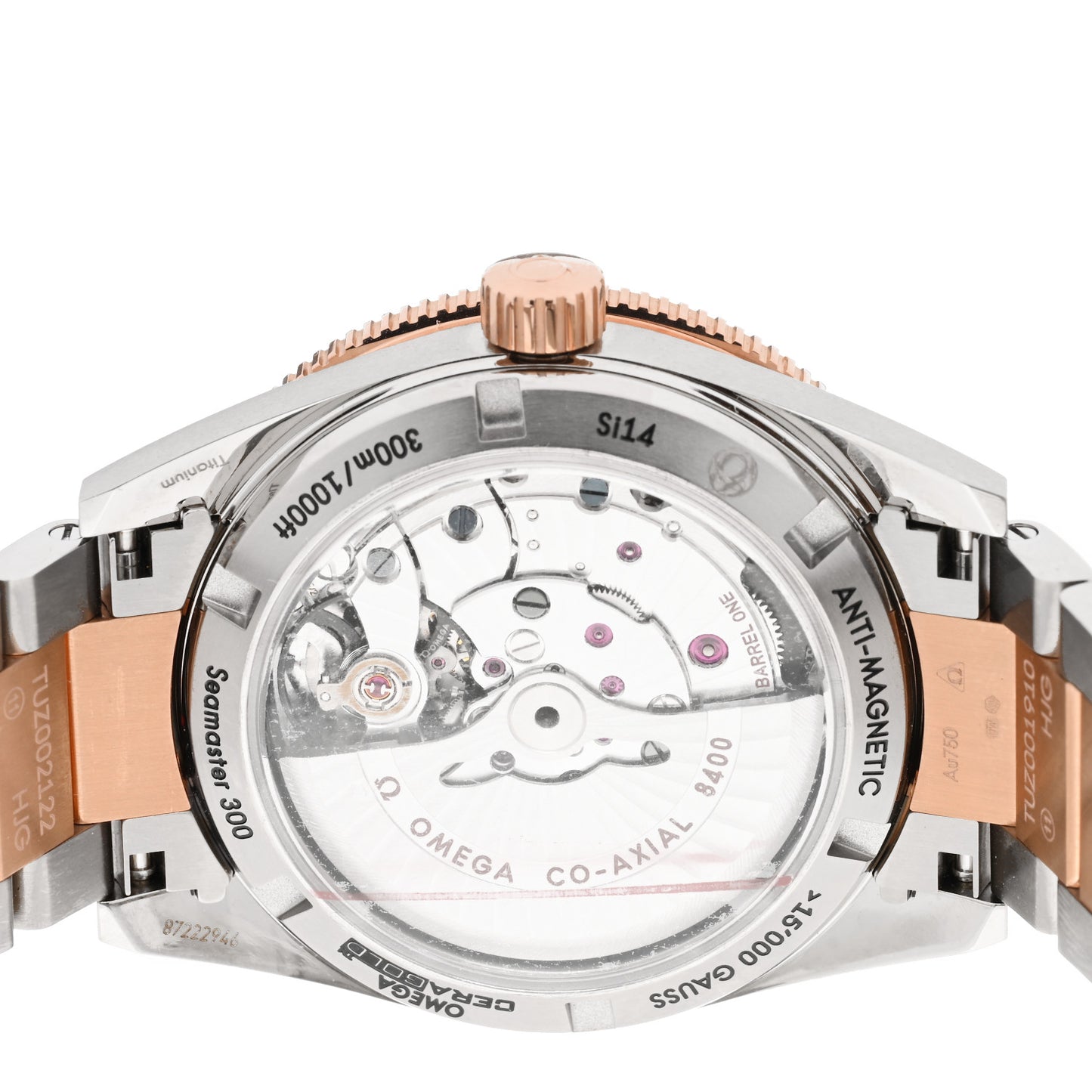 Titanium 18K Rose Gold 41mm 300 Seamaster Master Co-Axial Chronometer Automatic Watch Blue 233.60.41.21.03.001