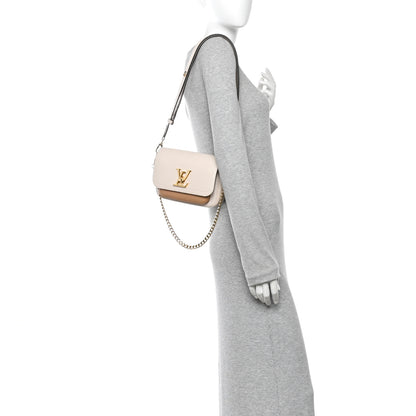 Louis Vuitton Grained Calfskin Lockme Tender Quartz 2 of 10