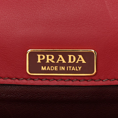 Prada City Calf Pionniere Saddle Bag Rubino Granato 6 of 9