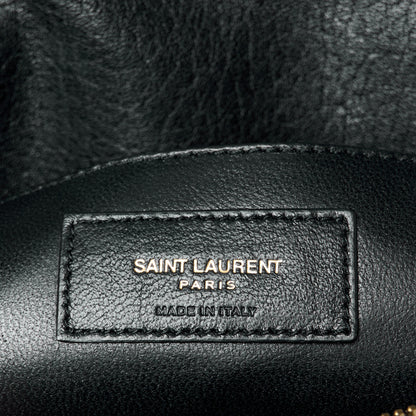 Saint Laurent Sheepskin Matelasse Chevron Monogram Large College Bag Black 7 of 11
