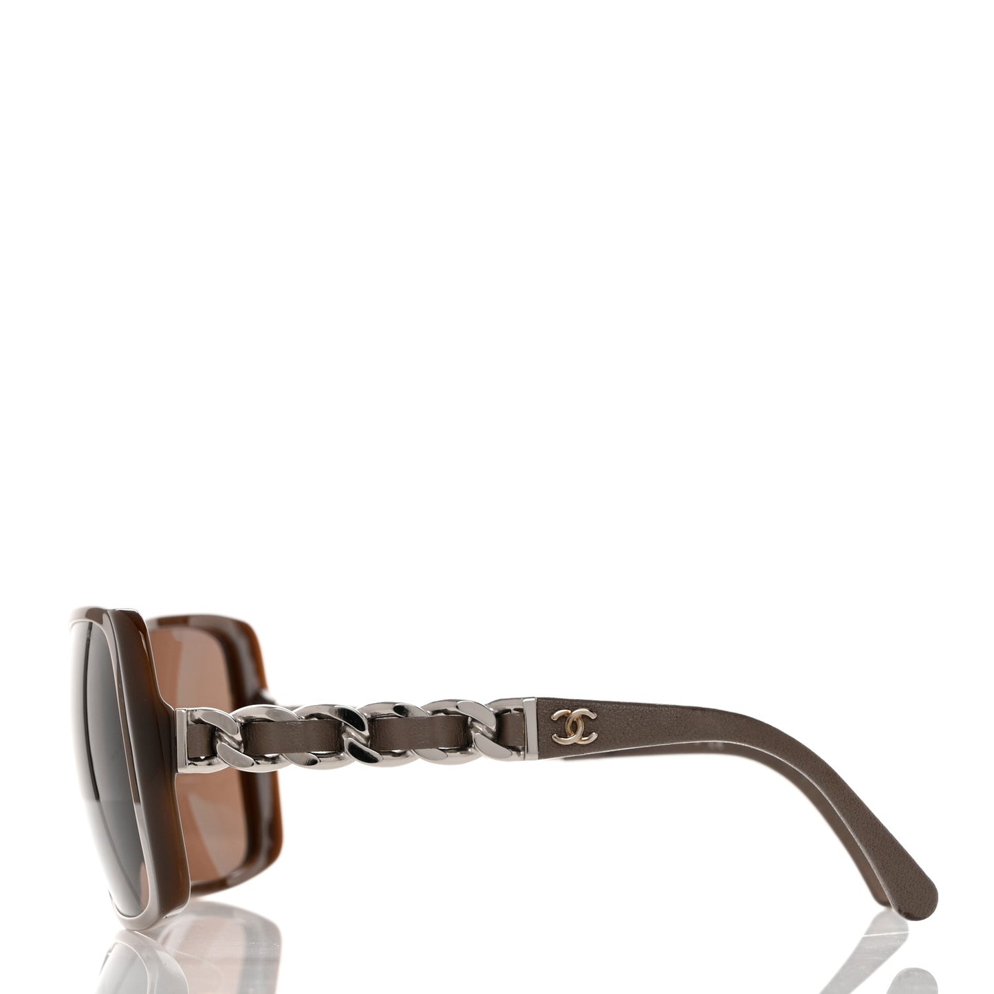 Acetate Chain Sunglasses 5208-Q Brown