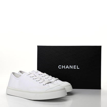 Chanel Mixed Fibers Low Top Sneakers 39.5 White 12 of 12