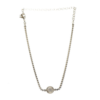 Chanel Crystal CC Chain Short Necklace Gold 3 of 5