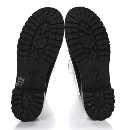 Louis Vuitton Rubber Embossed Monogram Splash Rain Boots 39 Black 5 of 8