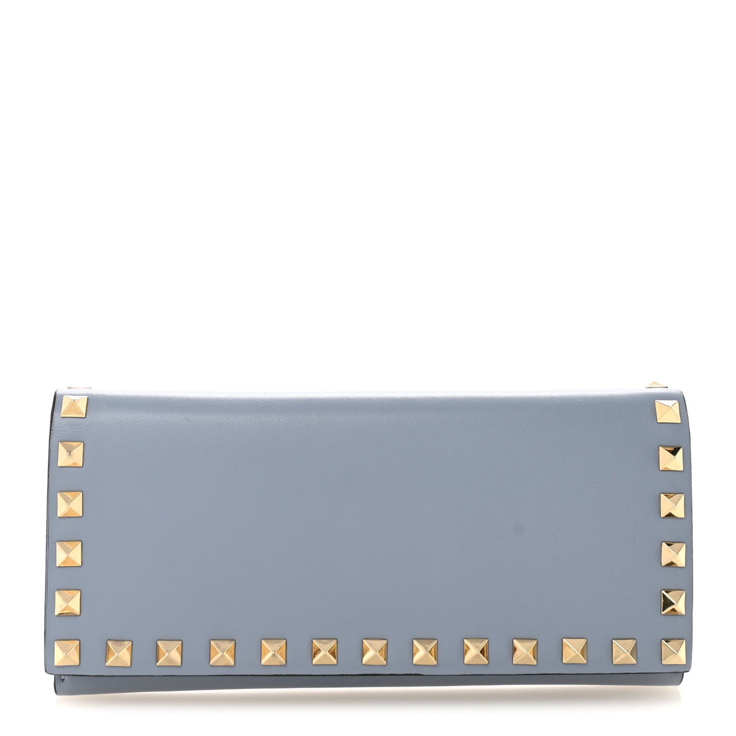Calfskin Rockstud Wallet Stone