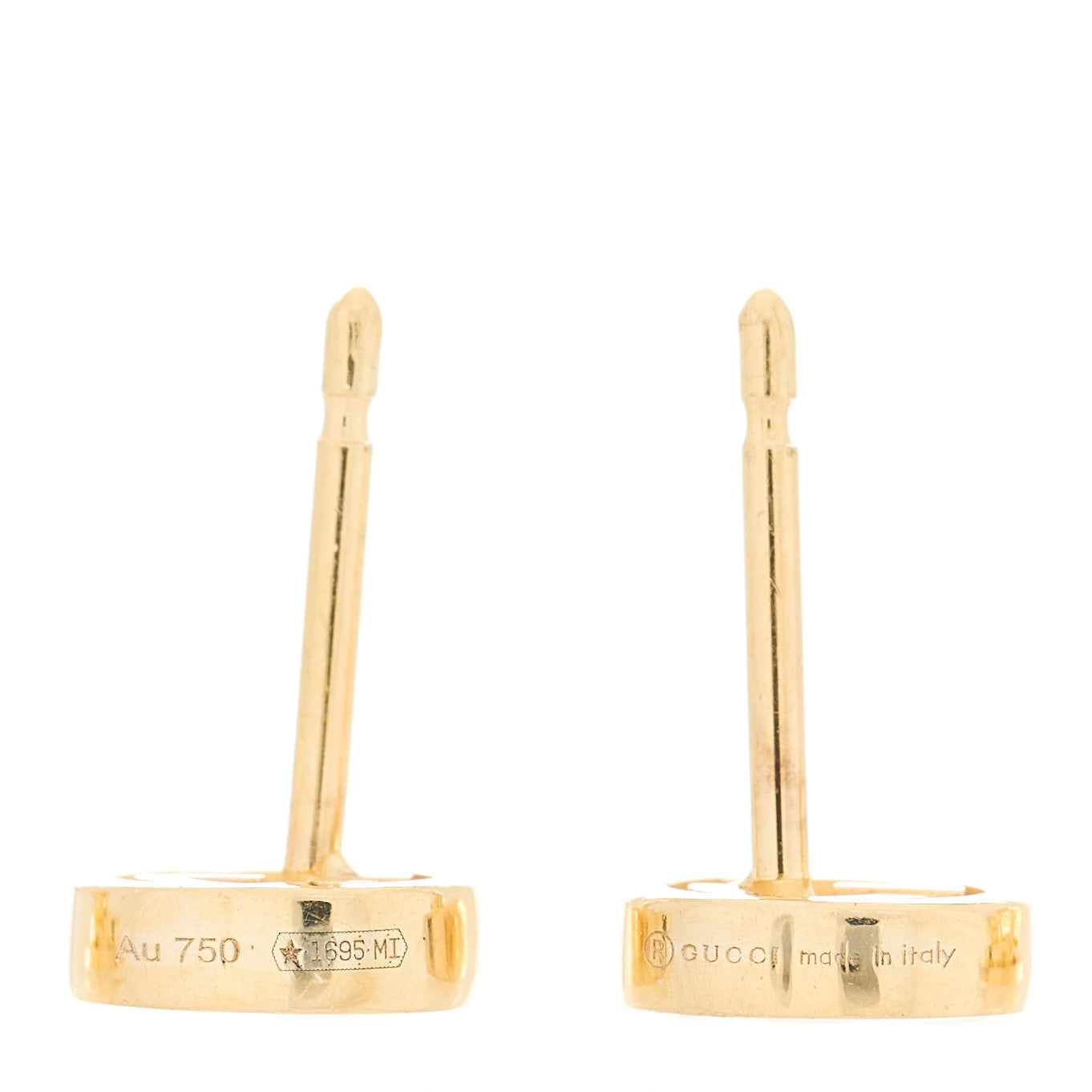 18K Yellow Gold Interlocking G Stud Earrings