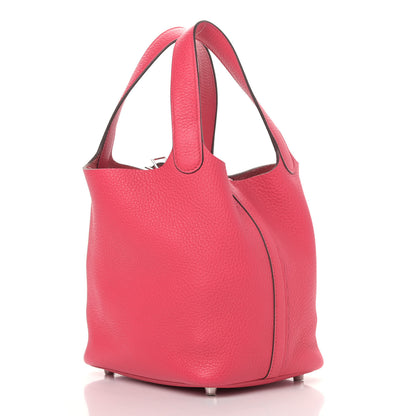 Hermes Taurillon Clemence Picotin Lock 18 PM Rose Extreme 3 of 9