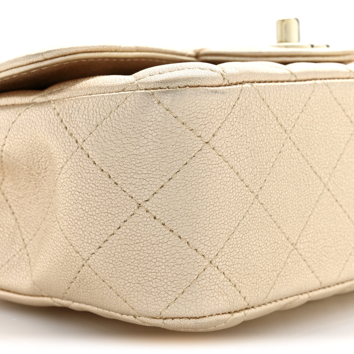 Chanel Metallic Lambskin Quilted Mini Rectangular Flap Gold 8 of 10