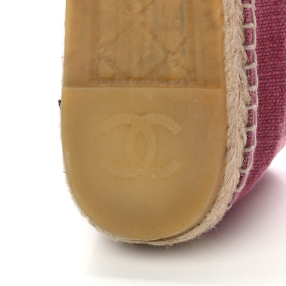 Chanel Linen CC Espadrilles 39 Pink Black 8 of 16