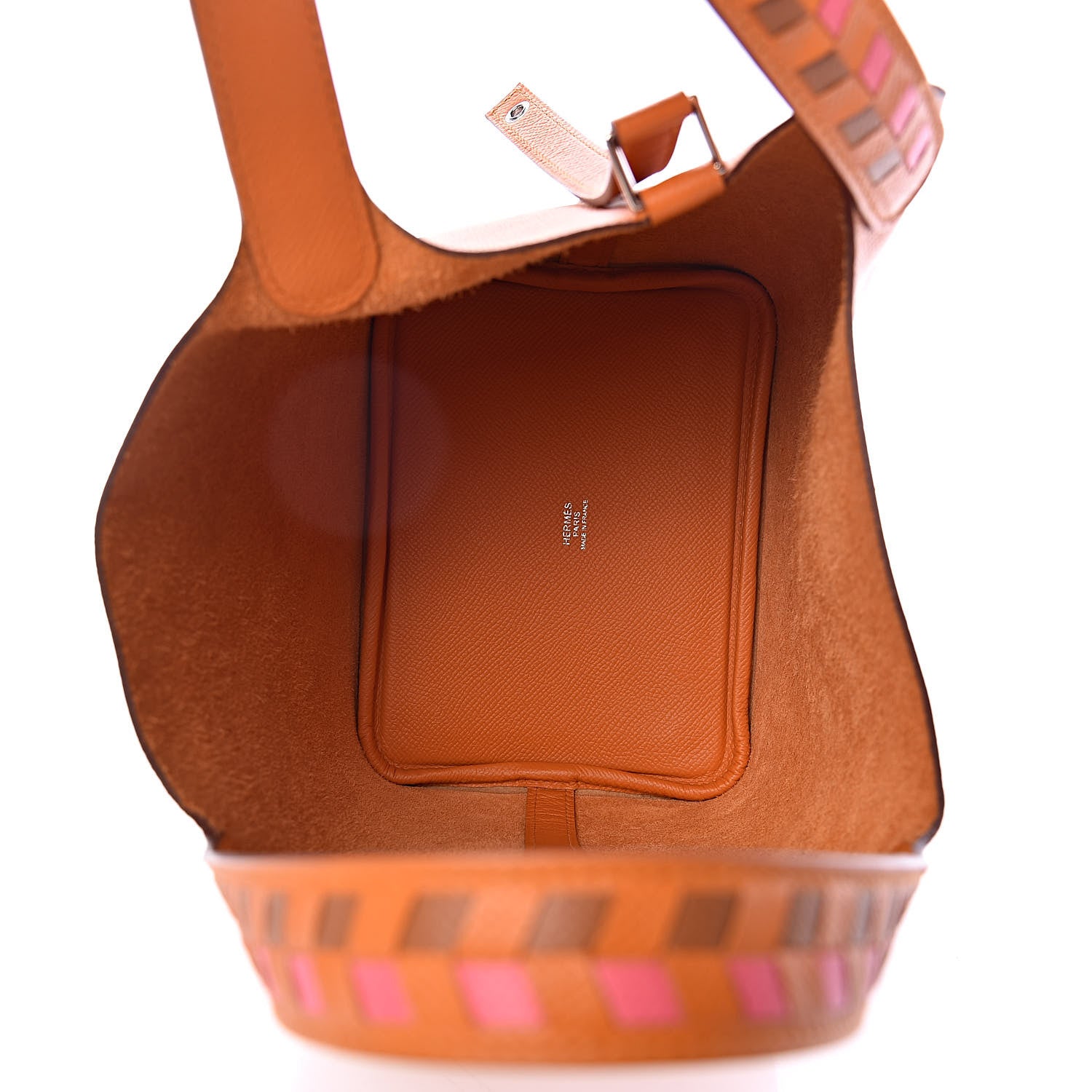 Hermes Epsom Tressage De Cuir Picotin Lock 18 PM Abricot Rose Azalee Gold 5 of 10