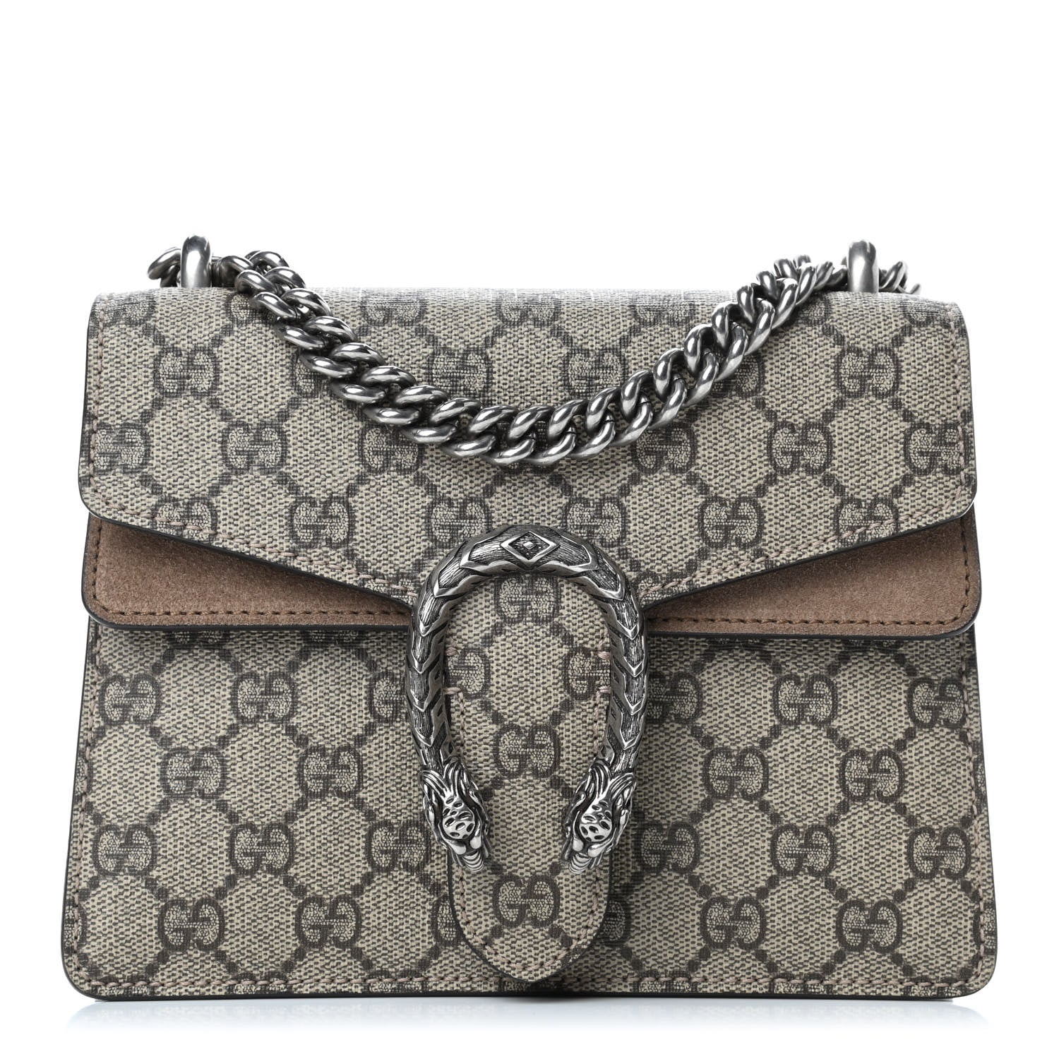 Gucci GG Supreme Monogram Mini Dionysus Shoulder Bag Taupe 1 of 4