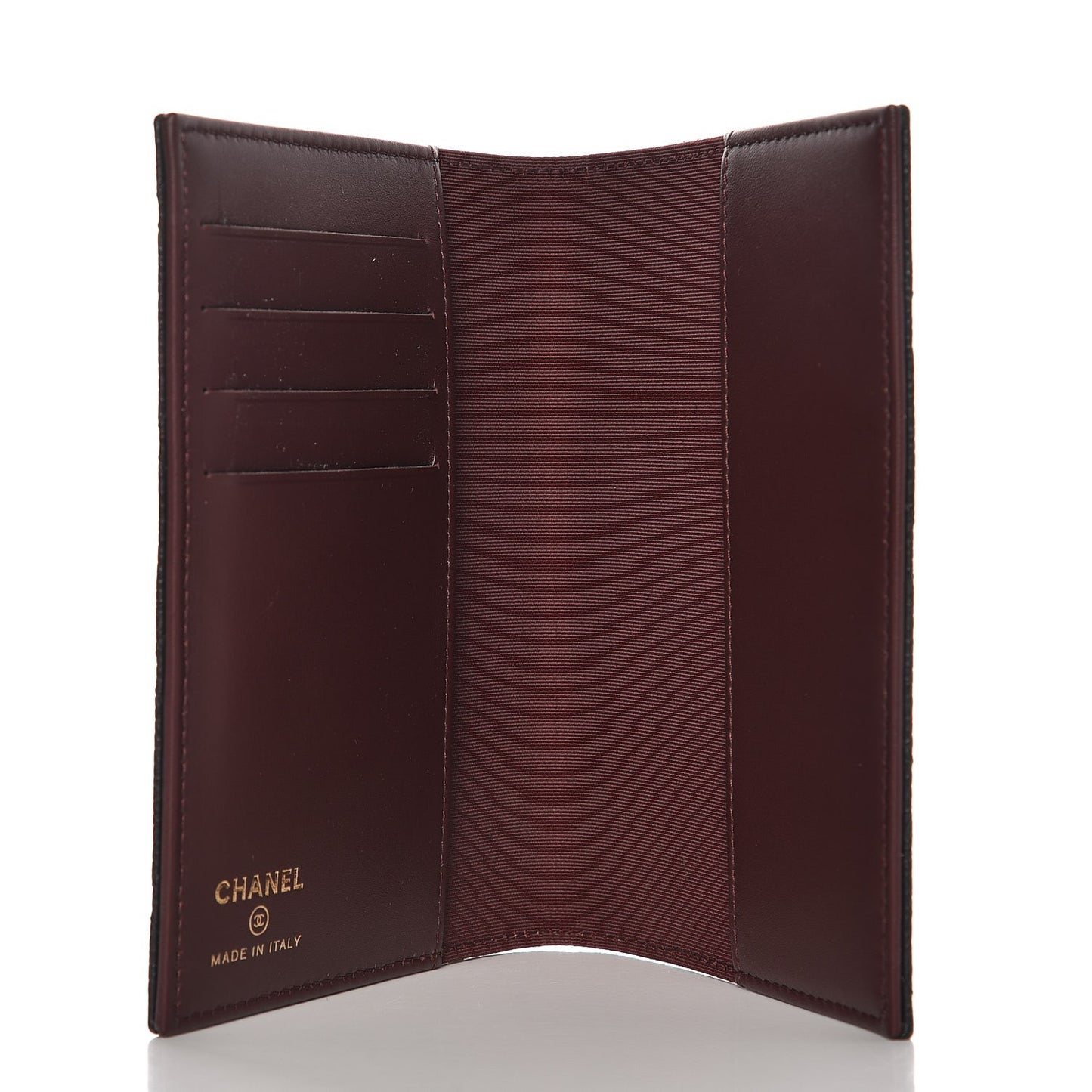 Caviar Quilted Passport Holder Black