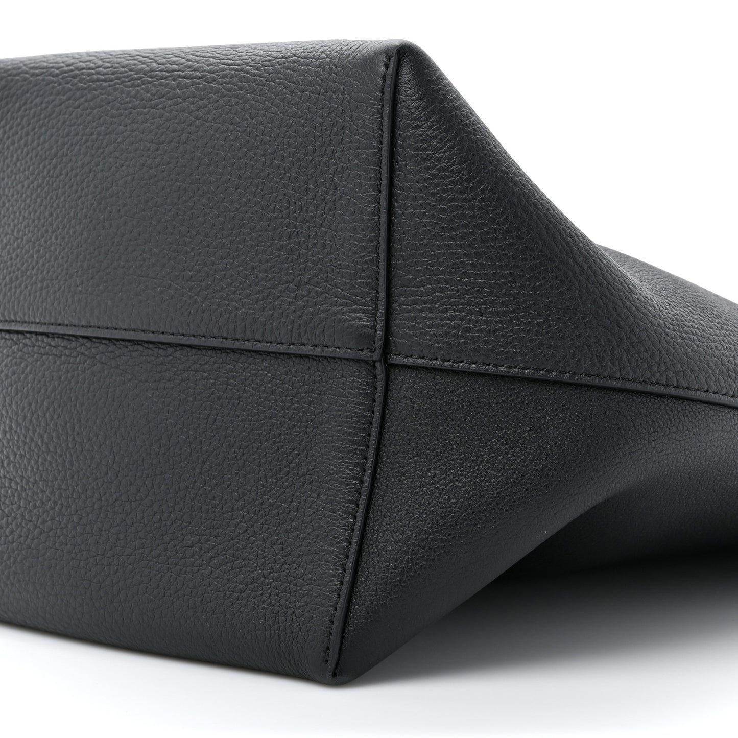 Grained Calfskin Medium N/S Park Tote Black