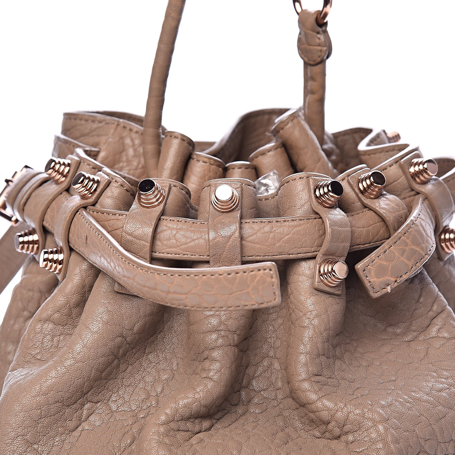 Alexander Wang Pebbled Lambskin Diego Bucket Bag Latte 17 of 17