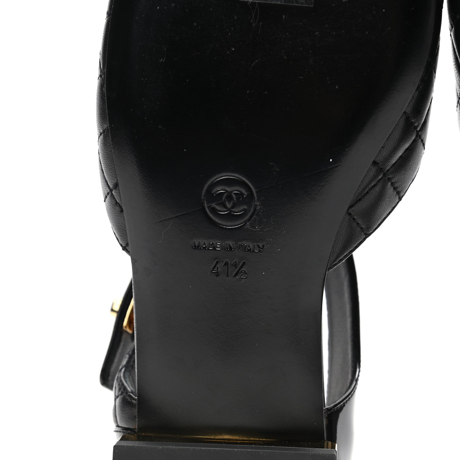 Chanel Patent Lambskin Quilted Cap Toe Ballerina Flats 41.5 Black 6 of 8
