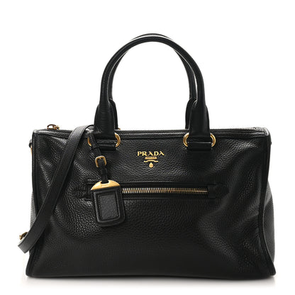 Prada Vitello Daino Shopping Satchel Black 1 of 9