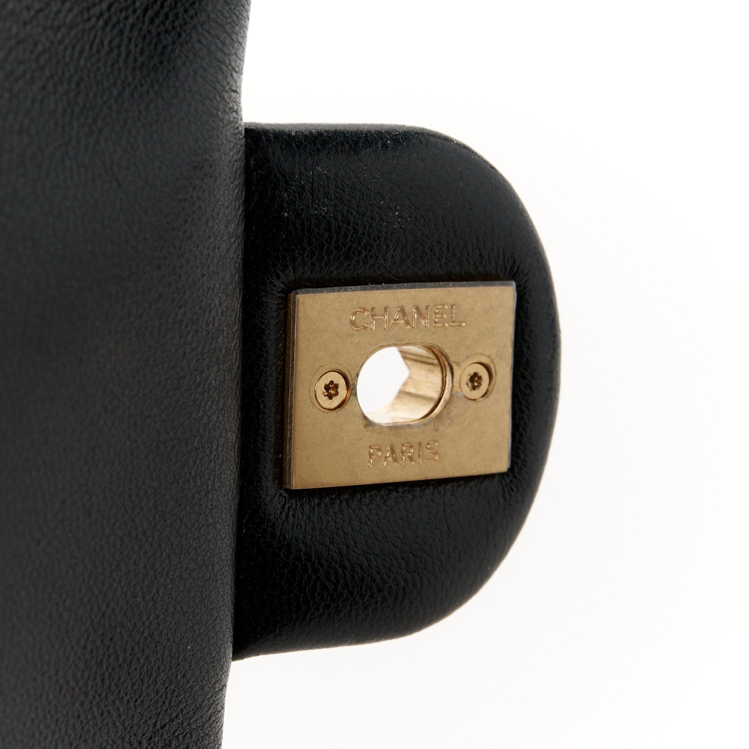 Chanel Shiny Lambskin Quilted Pearl Twist Mini Square Flap Black 8 of 11