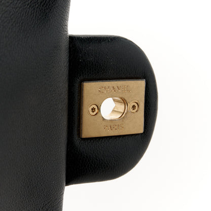 Chanel Shiny Lambskin Quilted Pearl Twist Mini Square Flap Black 8 of 11