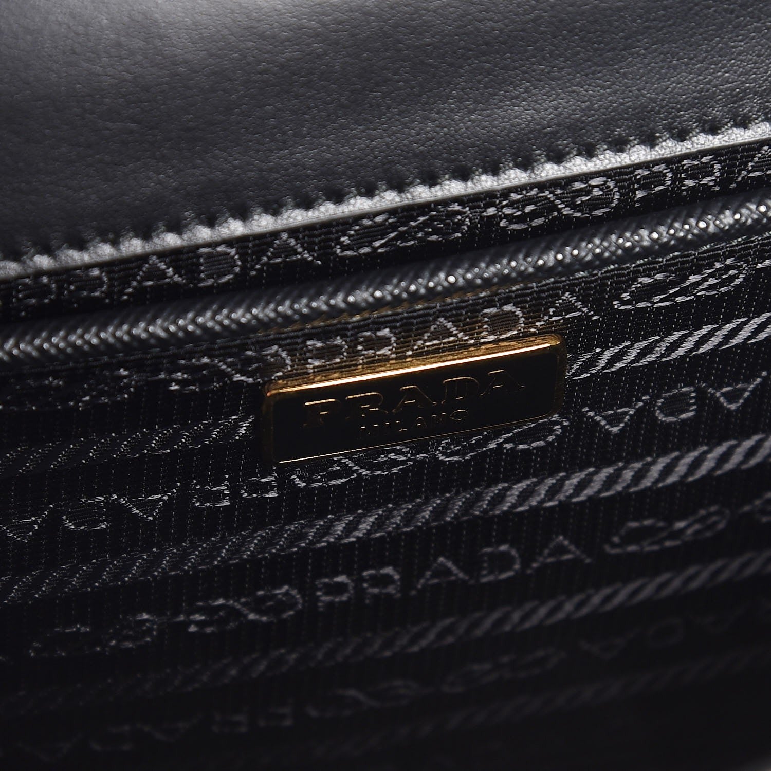 Prada Saffiano Soft Chain Shoulder Bag Black 6 of 7