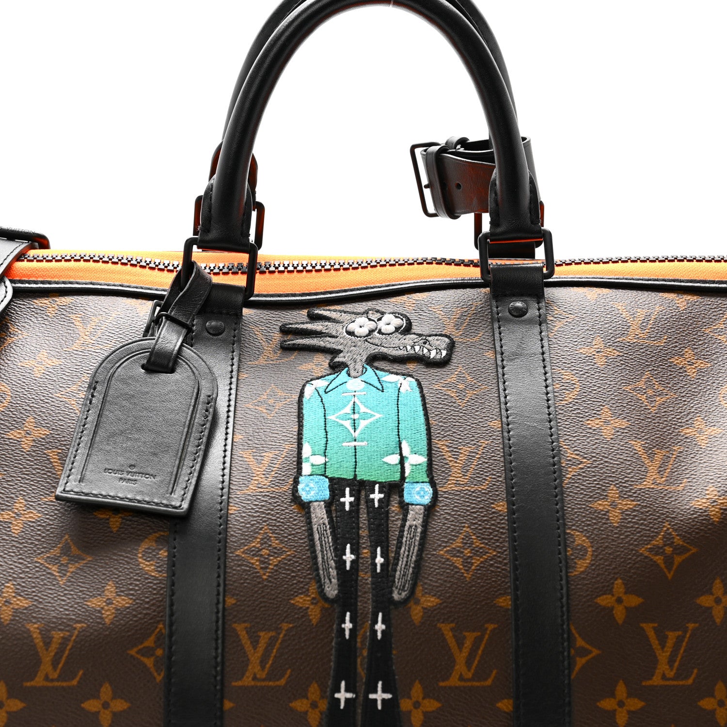 Louis Vuitton Monogram Embroidered Cartoon LV Friends Keepall Bandouliere 50 7 of 11