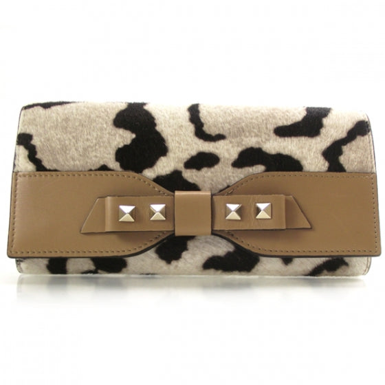 Leopard Print Calf Hair Wallet