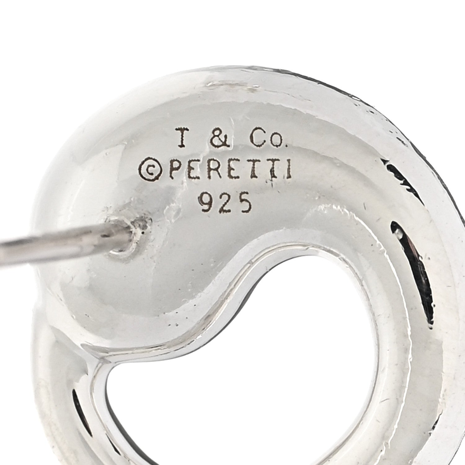 Tiffany Sterling Silver 11mm Elsa Peretti Eternal Circle Earrings 4 of 4